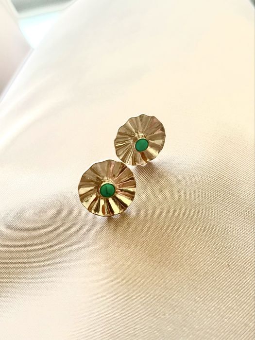 Brincos Prata de Lei 925 Banhados a Ouro Stone by Stone