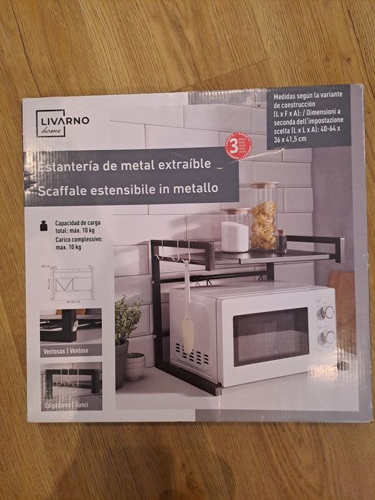 Estante metal pequena para cozinha