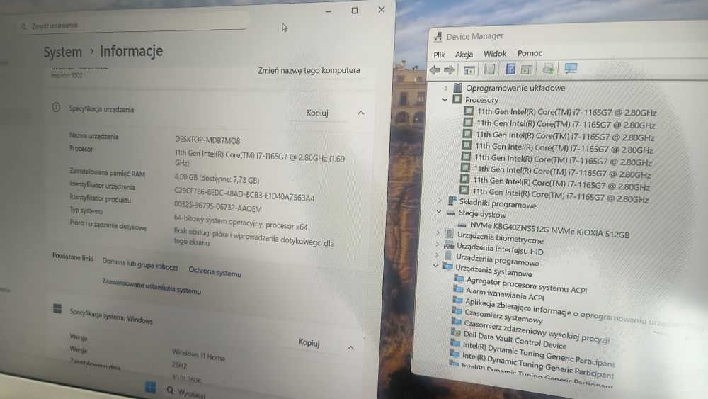 Dell Inspiron 5000 I7 SSD 512GB. Cena aktualna dziś do 20:00
