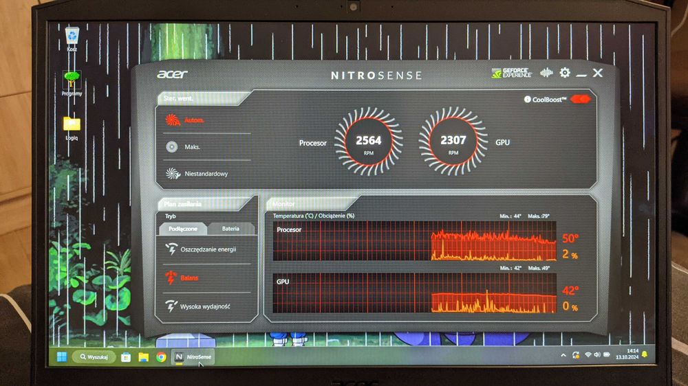 Acer Nitro 7 Intel Core i7-9750H NVIDIA GeForce GTX1660ti 6gb 16Ram