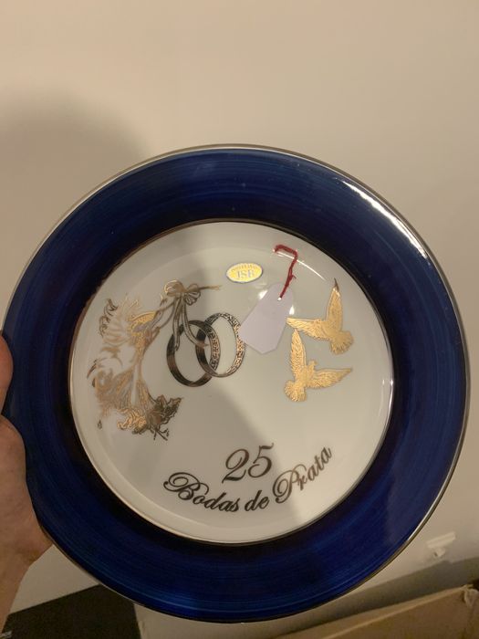 Pratos e Guarda Joias Bodas de Prata