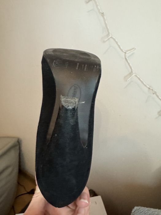 Czarne zamszowe obcasy Graceland 9 cm rozmiar 37