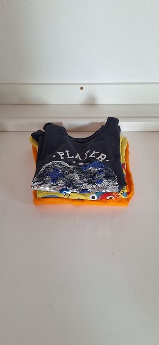 Bluzki z długim rękawem chłopięce 3 szt ,  98 -  110