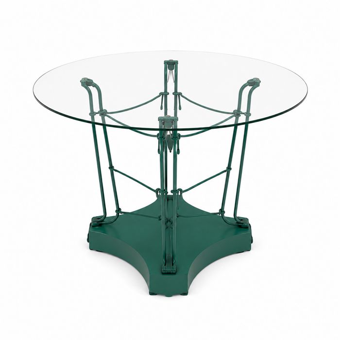Conjunto Mesa de Vidro e Ferro + 4 Cadeiras – Muito Estimado