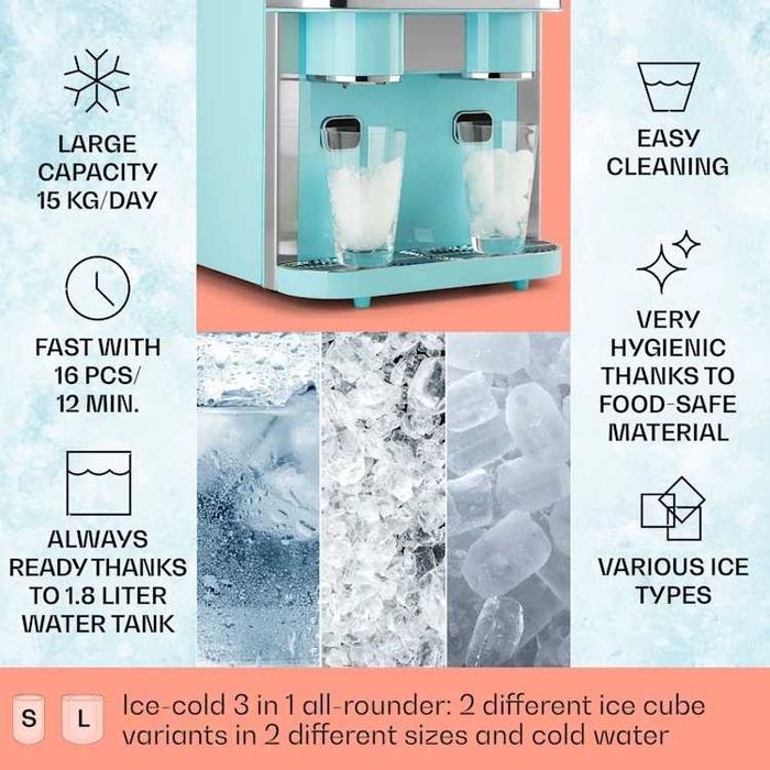 Ледогенератор Льодогенератор Льдогенератор Klarstein Eiszeit Crush 3в1