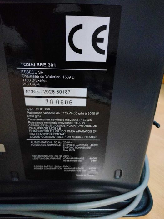 Aquecedor de Parafina Tosai