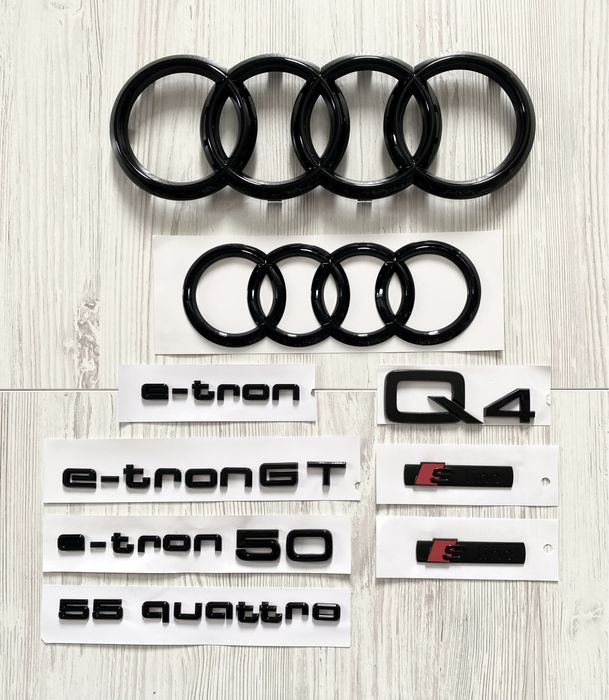 Емблема шильдик Audi E-tron GT 55 quattro Q4 кільця
