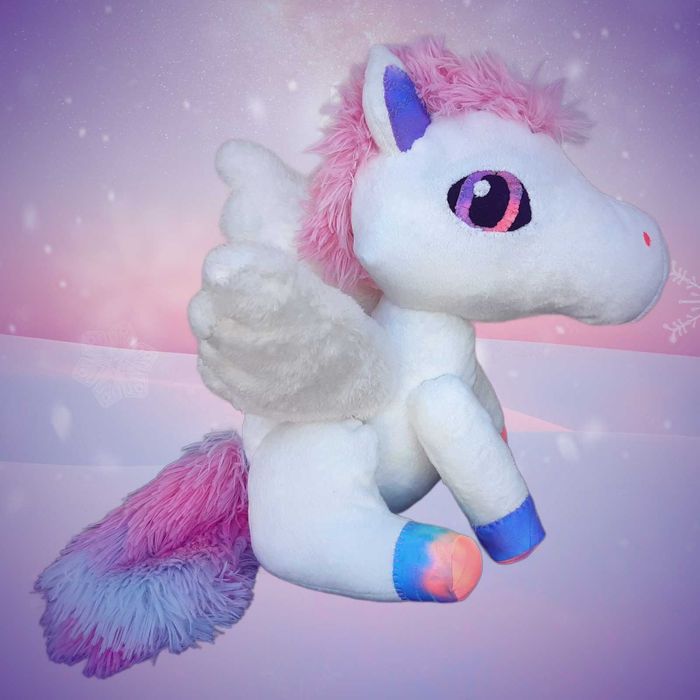 Tęczowy pegaz kucyk jednorożec rękodzieło