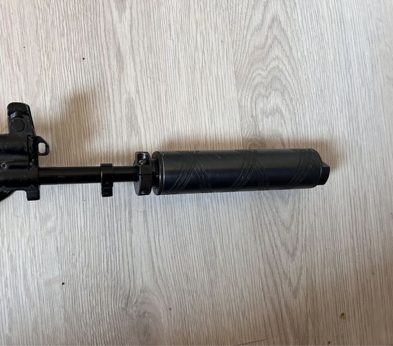 Глушник для АК-12, 3-ї генерації 180мм, (незнімний ДТК), глушитель.