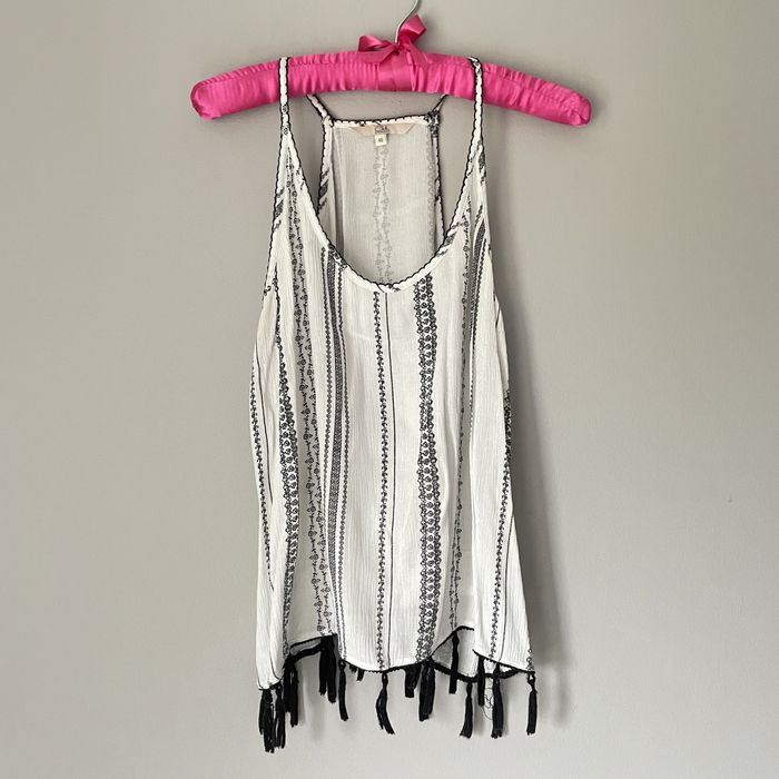 C&A bluzka na ramiączkach chwosty 100% wiskoza M