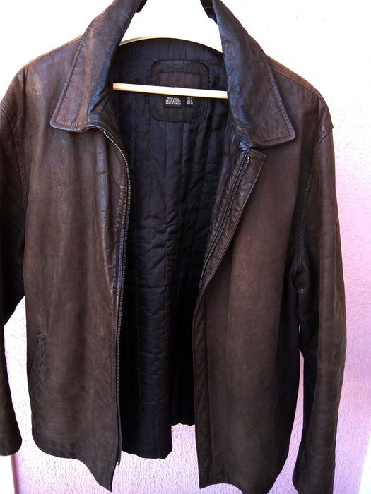 Blusão pele nubuck Zara XL