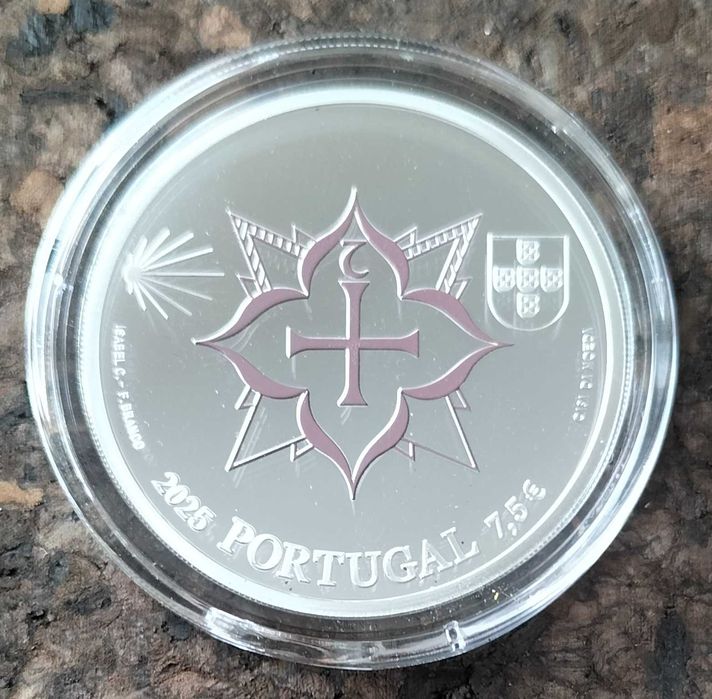 Moeda 7,5€ 2025 Prata Proof 900 Anos Foral Ponte Lima Estado Nova
