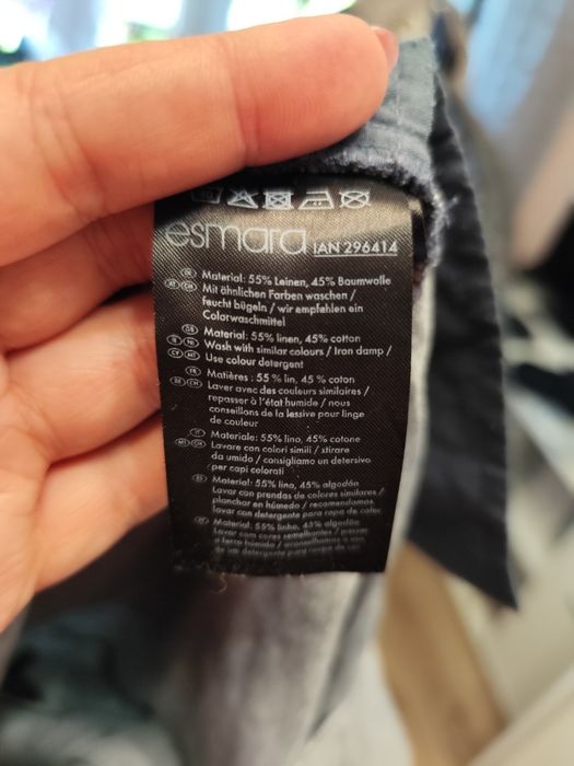 Szare lniane spodnie Esmara r. XL/42