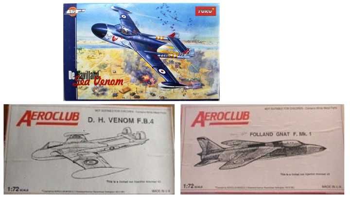 Kits aviões 1:72 Ingleses