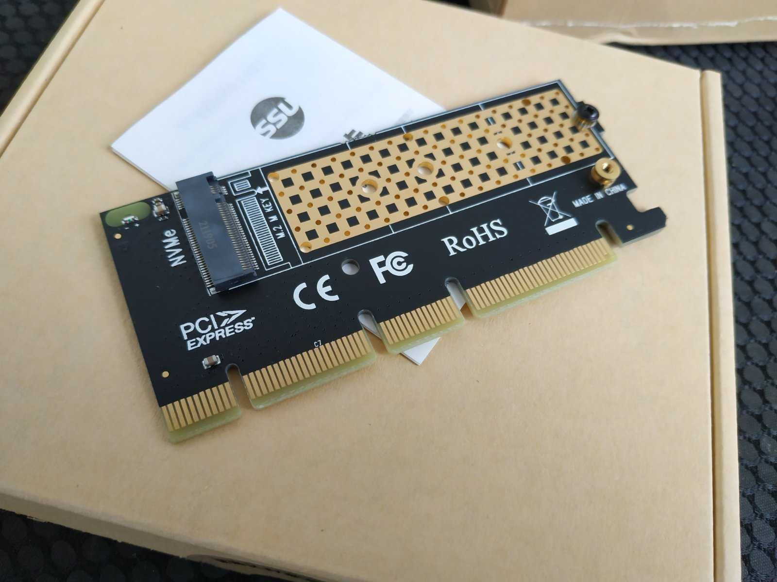 Адаптер M.2 NVMe SSD на PCI-E 3.0 16x 8x 4x (Новый) M-key: 140 грн ...