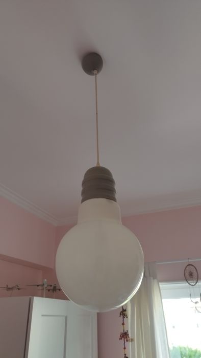 Candeeiro de teto em vidro