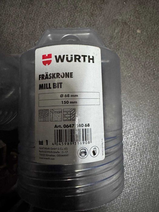 Cabeça de perfuração WURTH Combi Max para betão e pedra - 68