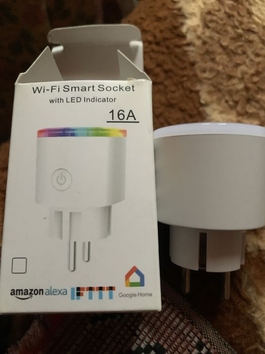 Wi-Fi умная розетка (Smart Socket) на 16A с LED-индикатором