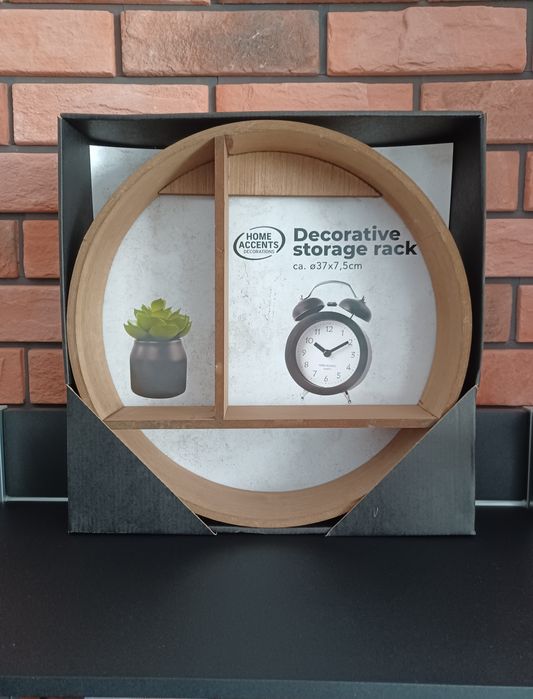 Półka ścienna dekoracyjna okrągła do przechowywania