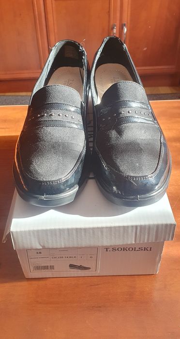 Mokasyny czarne rozmiar 38