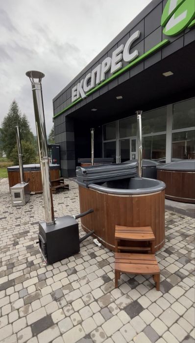 Спа купель! Виробник! Чан на дровах! Вуличне джакузі! Баня офуро!