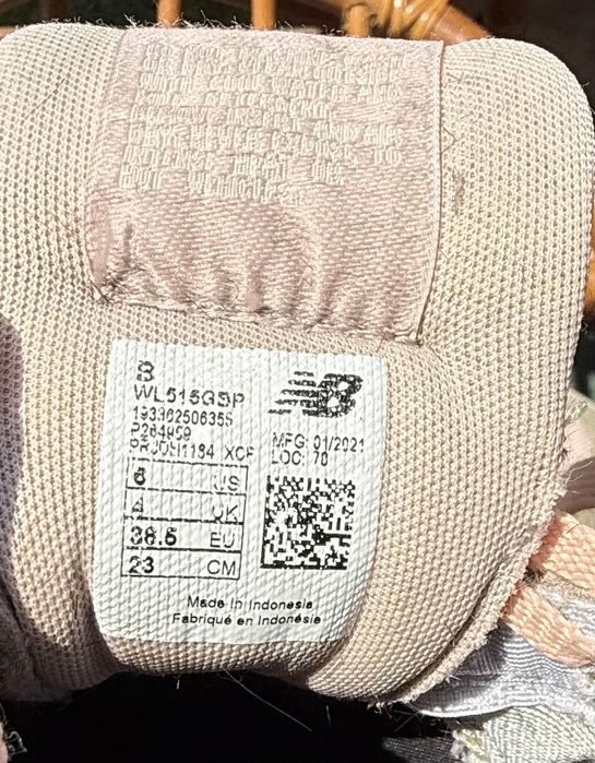 Buty Sneakersy Damskie Sportowe NEW BALANCE WL515GBP R. 36,5