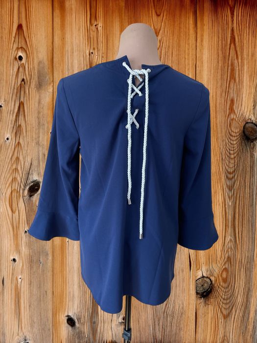 Tommy Hilfiger roz. S granatowa bluzka z długim rękawem
