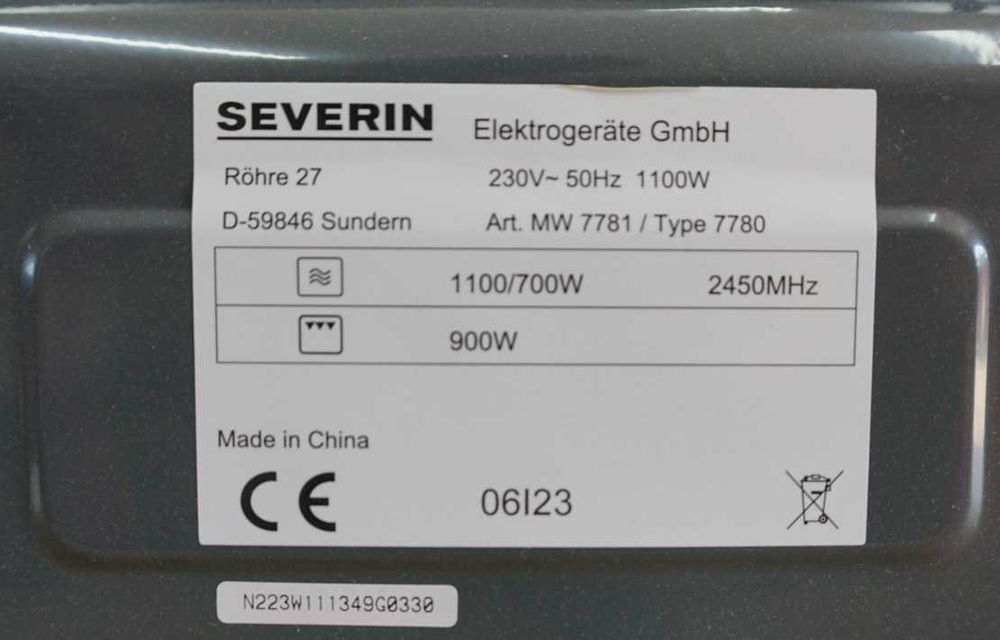 Kuchenka mikrofalowa 2w1 Severin MW7785