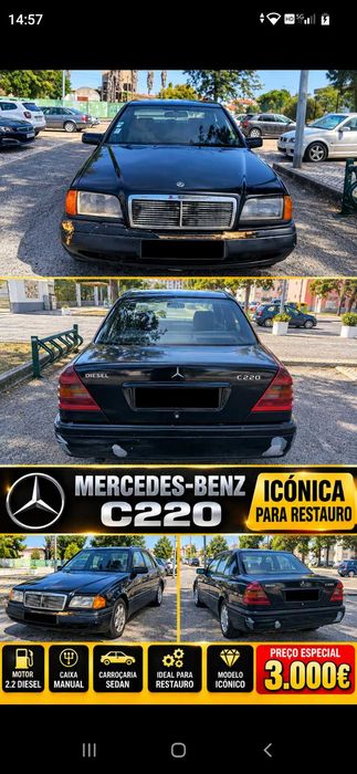 Mercedes 220D. Para restauro foto 3