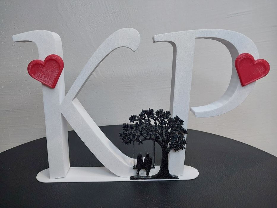 Literka dla Par 3D litera Walentynki Ślub Rocznica