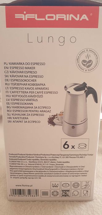 Kawiarka stalowa Lungo 270ml