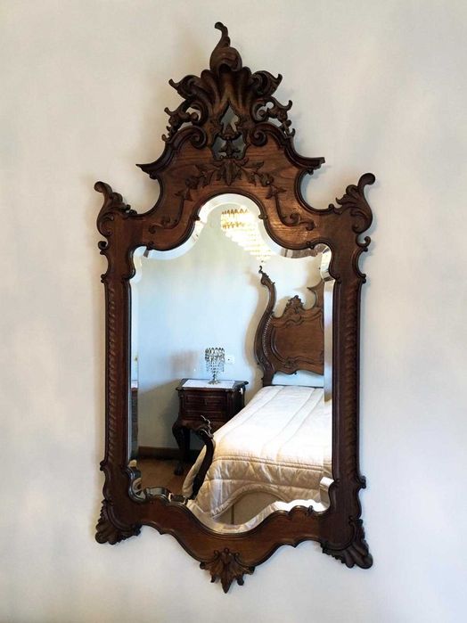 Mobília quarto estilo D. João V- castanho