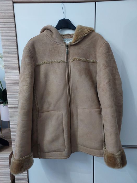 Kożuszek damski karmelowy