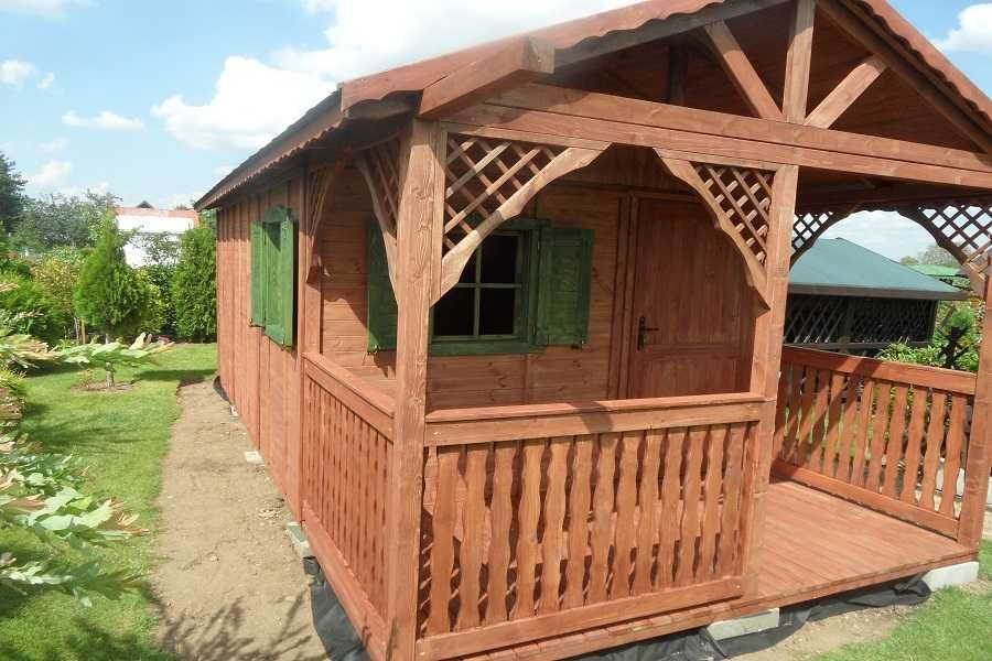 DOMEK PIOTRUŚ 3x7,5m 2-spadowy Impregnowany+Podłoga +Taras Producent