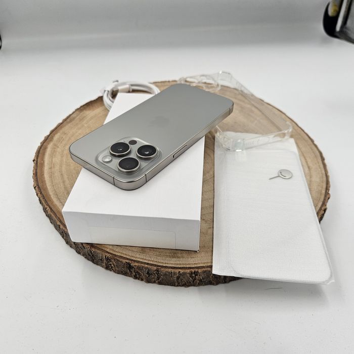 iPhone 15 Pro Max 256GB Titanium Natural • 97% bateria • GWARANCJA