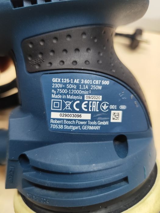 Bosch GEX 125-1 AE мережева орбітальна шліфувальна машинка Бош Оригіна