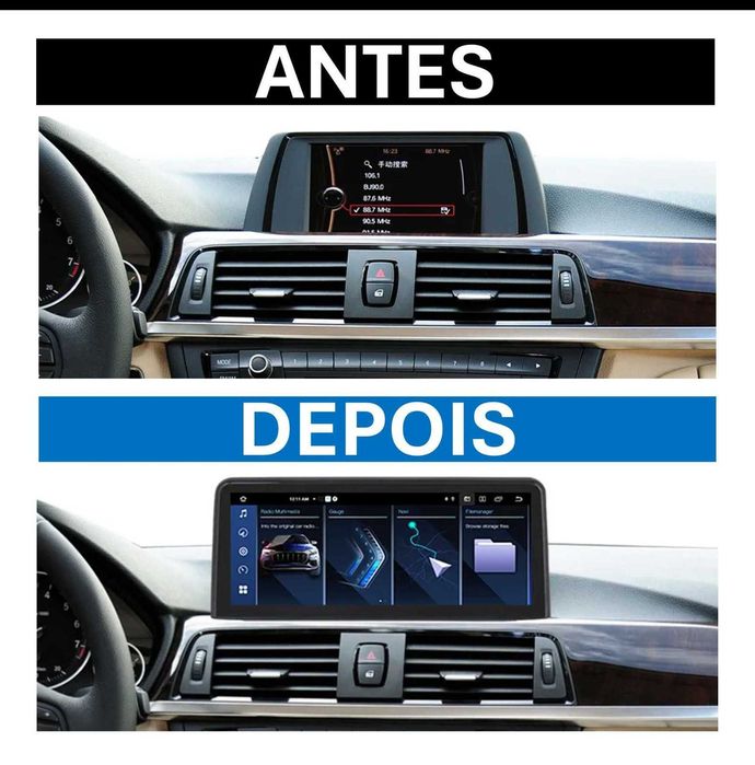 BMW Série 3 F30 F31 Série 4 F32 F36 Rádio Android 14 10.25" CarPlay