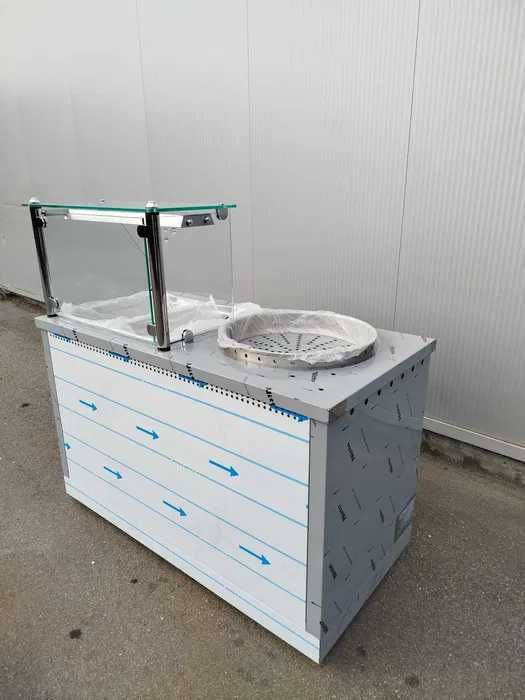 Fritadeira a gás de Churros/ Donuts Com Vitrine de Ex