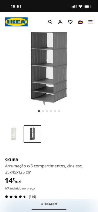 Arrumacao skubb com 6 compartimentos