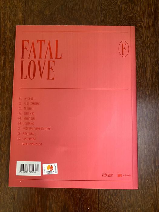 Monsta X Fatal Love álbum Kpop photocards incluídos