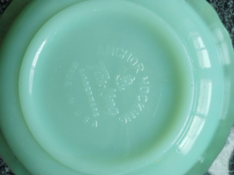 Peças para chá de vidro verde anchor