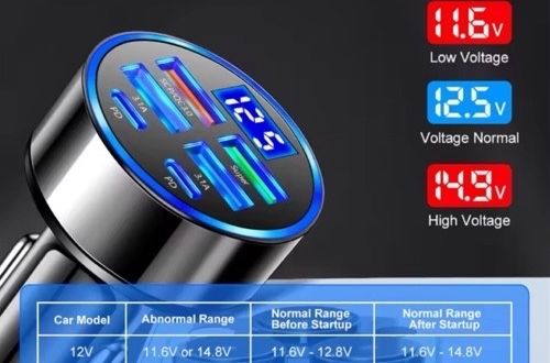 Зарядка USB от прикуривателя авто 6usb вольтметр дісплей нова потужна