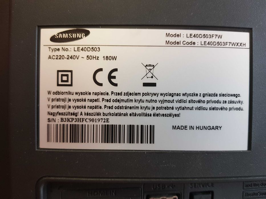 Samsung LE40D503F7W Full HD