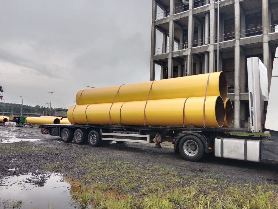 Transport Platforma Dźwig HDS Transport Kontenerów Usługi HDS