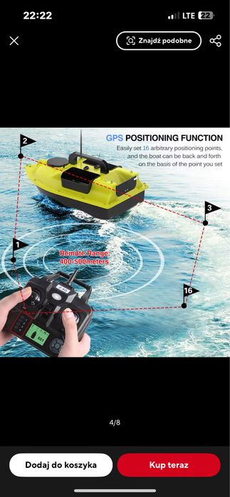 Łódka zanętowa gps