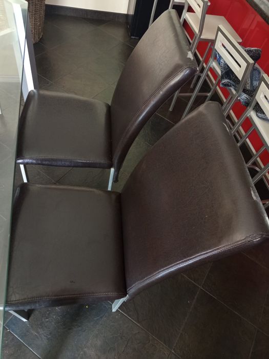 Mesa vidro com 6 cadeiras