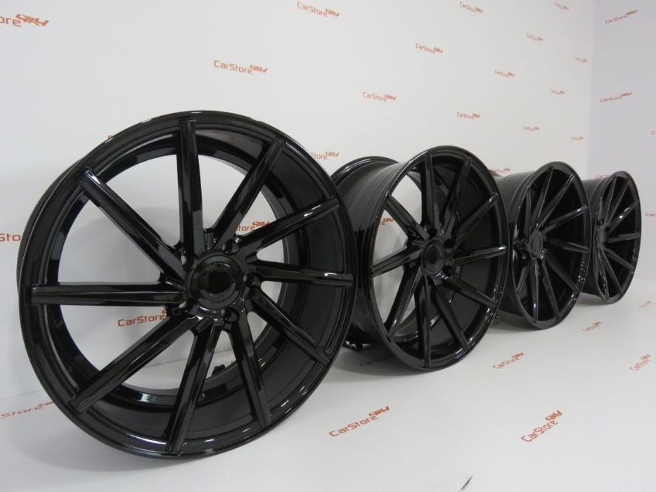 Jantes Look Vossen Cvt 20 x 8.5 et33 + 10 et 40 5x120 Preto Brilhante