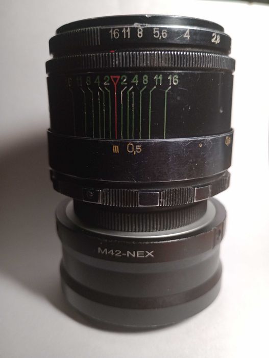 Гелиос-44-2  2/58  + перехідник М42-NEX (за бажанням)