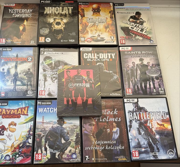 Gry PC (Pudełka) Sains Row, Fifa, Splinter Cell