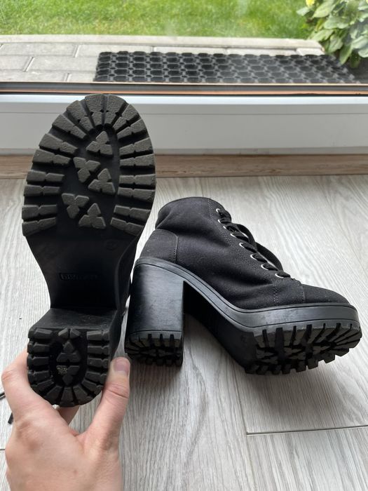 Płócienne botki na platformie h&m r. 37